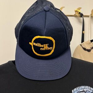 Malibu Cowboy Navy Gold Mesh Trucker Snapback Hat